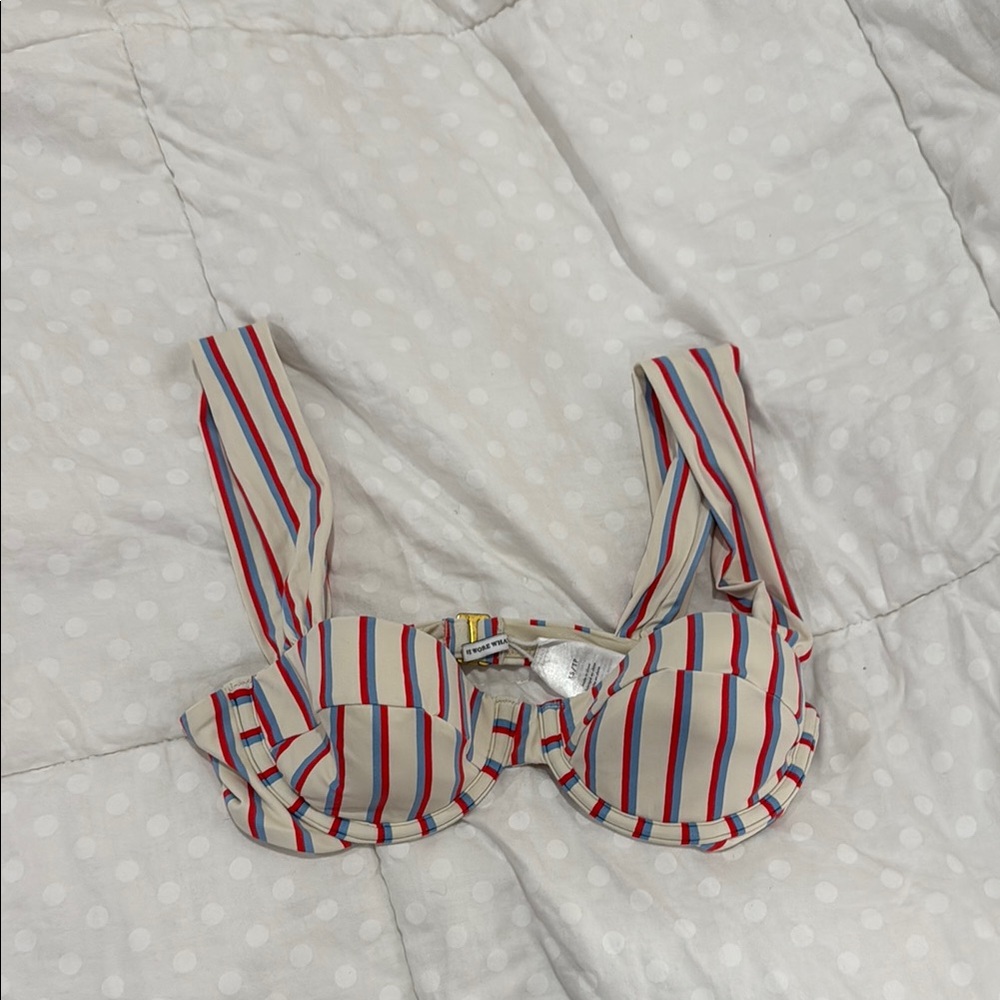 WeWoreWhat Striped Bikini Top